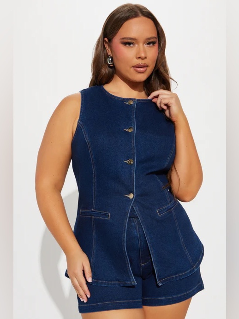 Fashion Nova Dark Wash Denim Set - Picture 2 of 9